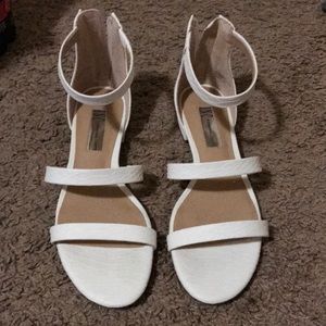 White sandals